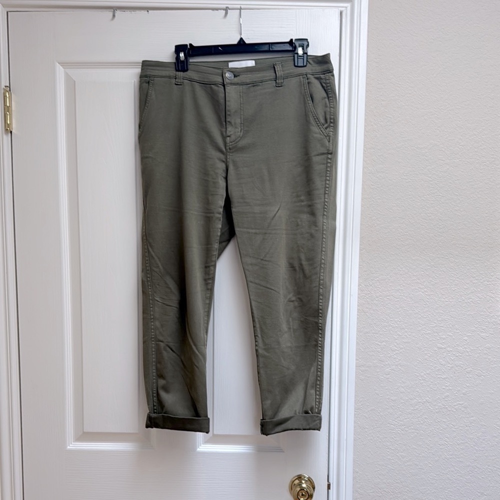 Current/Elliott boyfriend olive khaki pants, sz 29.
